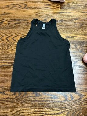 Joe Fresh Black Ribbed Tank Top
